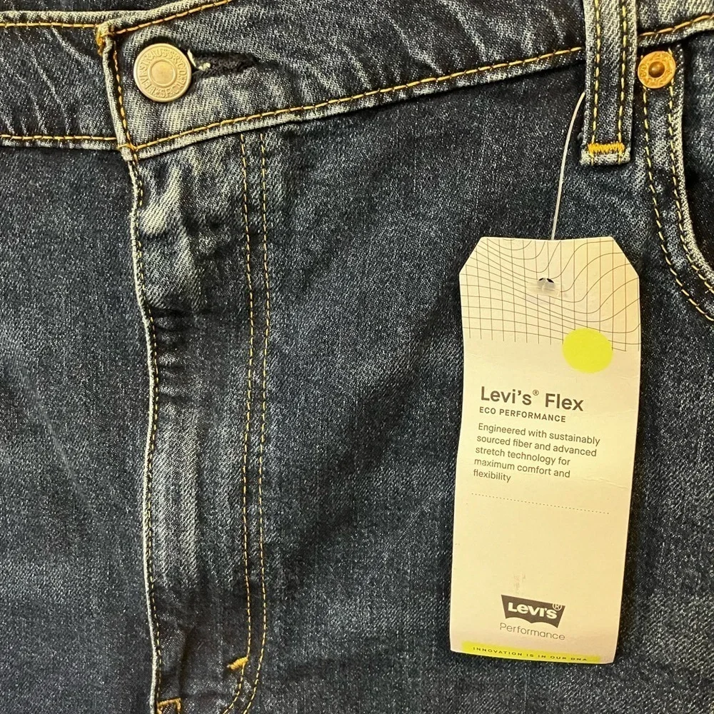 Levi’s 412 Slim Shorts Blue Denim Flex Eco Performance Size 44 - Picture 2 of 7